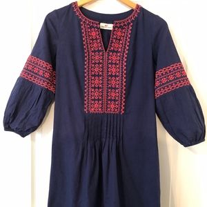 EUC VINEYARD VINES EMBROIDERED DRESS XS NAVY PINK